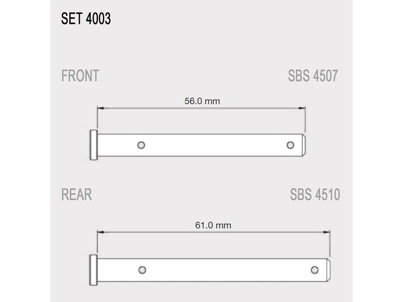 Sbs - Set Bolturi Etrier (Fata / Spate) 4003