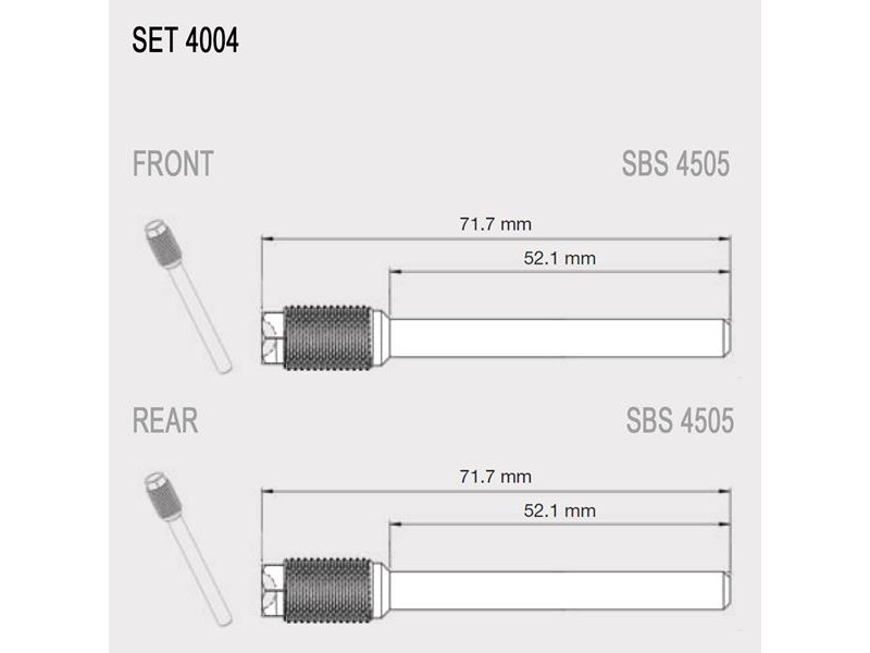 Sbs - Set Bolturi Etrier (Fata / Spate) 4004 Sbs - Set Bolturi Etrier (Fata / Spate) 4004