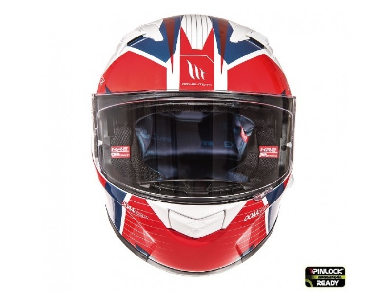 Casca integrala motociclete MT KRE SV RAD alb/rosu/albastru lucios (fibra sticla) - cu ochelari soare integrati Casca integrala motociclete MT KRE SV RAD alb/rosu/albastru lucios (fibra sticla) - cu ochelari soare integrati