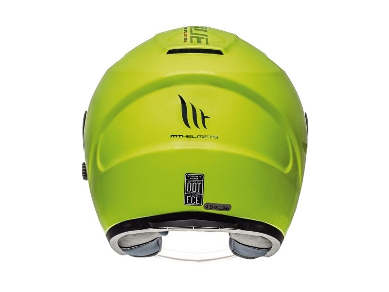 Casca open face motociclete MT Avenue SV galben fluor lucios (ochelari soare integrati)