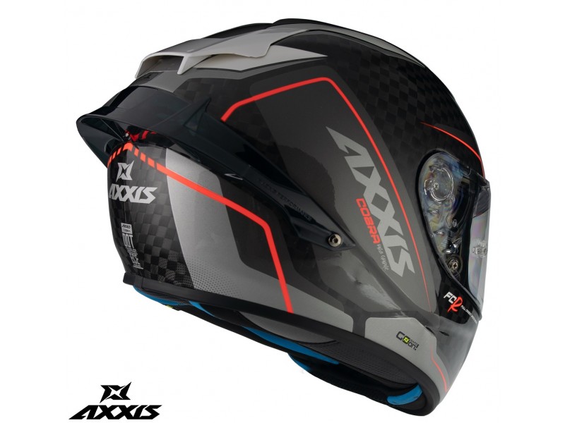 Casca integrala Axxis model Cobra Rage A2 gri lucios carbon - 100% carbon