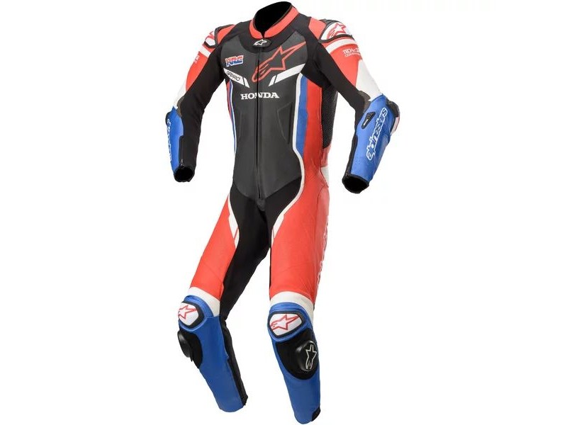 Combinezon de piele 1 piesa ALPINESTARS HONDA GP PRO V2 TECH-AIR COMPATIBLE
