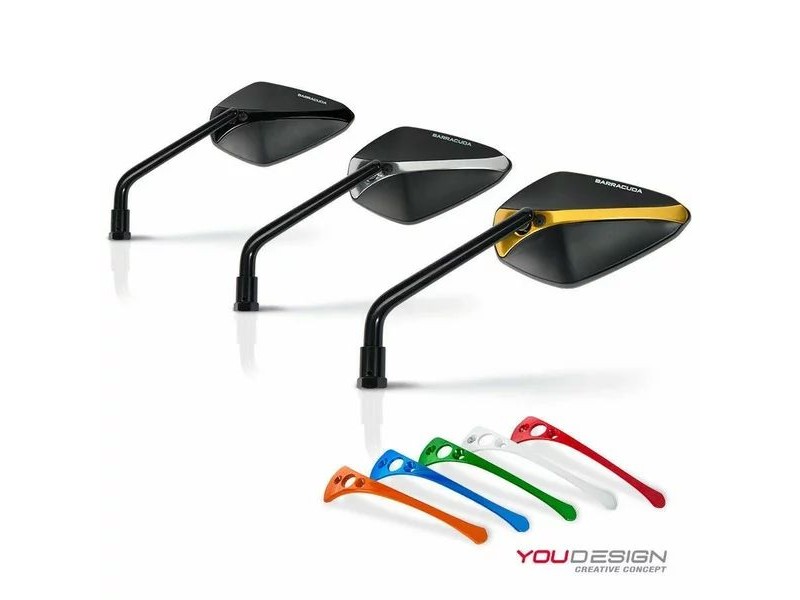 Set insertii pentru oglinzi BARRACUDA X-VERSION - Argintiu