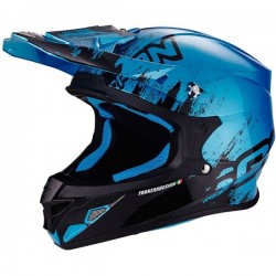 Casca cross-enduro SCORPION EXO VX-21 AIR MUDIRT Albastru/Negru