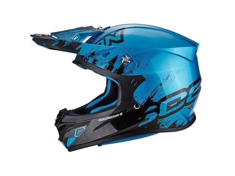 Casca cross-enduro SCORPION EXO VX-21 AIR MUDIRT Rosu fluo/Negru