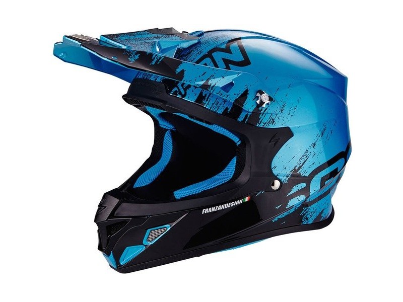 Casca cross-enduro SCORPION EXO VX-21 AIR MUDIRT Rosu fluo/Negru