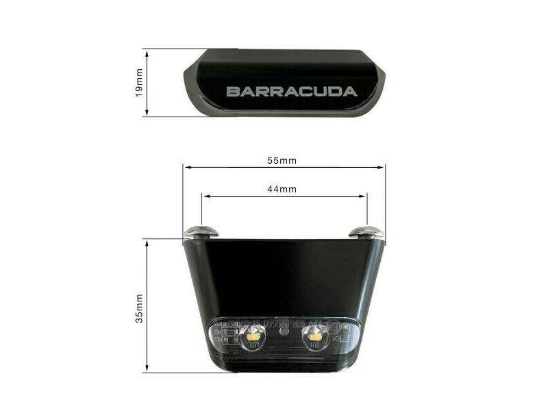 Lampa numar din aluminiu pe led omologata BARRACUDA