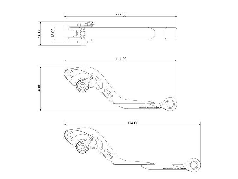 Kit manete frana si ambreiaj BARRACUDA - YAMAHA FZ1/FZ6/FZ8/XJ6
