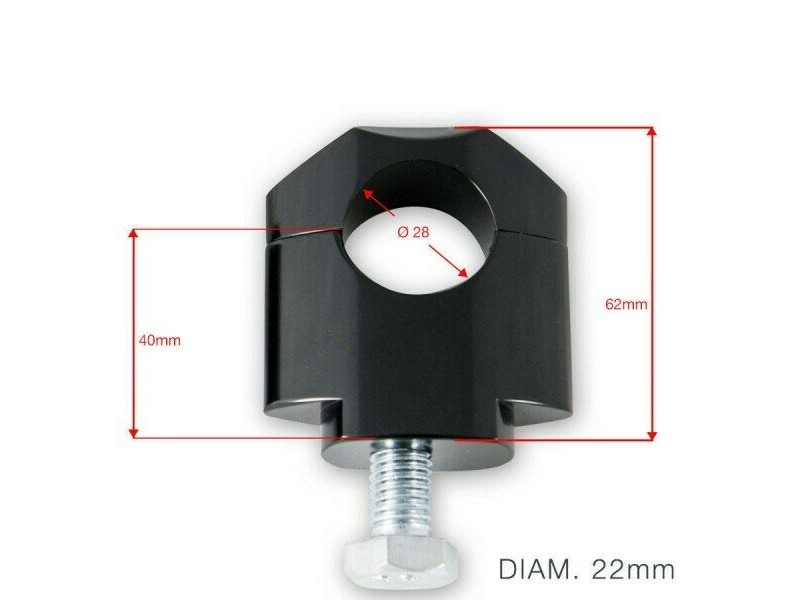 Kit adaptor prinderi ghidon diametru 28-22 BARRACUDA Universala 28mm