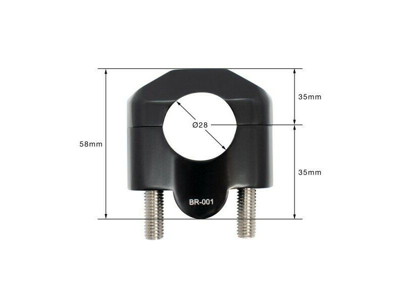 Kit adaptor prinderi ghidon diametru 28-22 BARRACUDA Universala 28mm