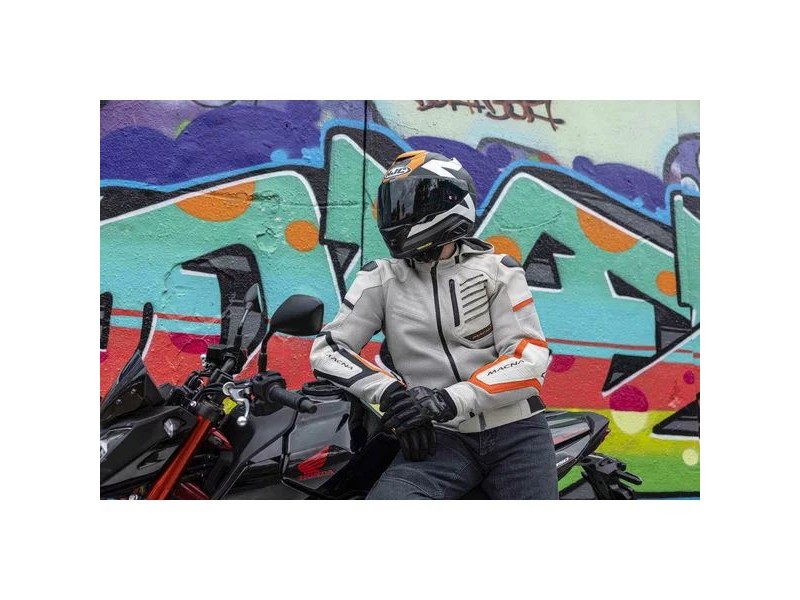 Geaca de vara piele/textil MACNA RISANT