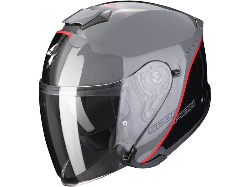 Casca open face/jet SCORPION EXO-S1 ESSENCE Gri Ciment/Rosu Casca open face/jet SCORPION EXO-S1 ESSENCE Gri Ciment/Rosu