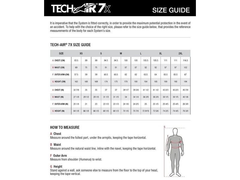 Vesta airbag ALPINESTARS TECH-AIR 7X SYSTEM Vesta airbag ALPINESTARS TECH-AIR 7X SYSTEM