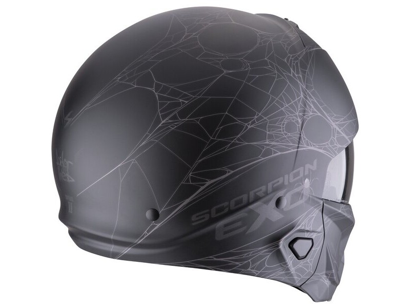 Casca moto SCORPION EXO-COBAT II SPIDERWEB Negru mat/Argintiu