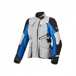 Geaca dama textil impermeabila touring/adventure Macna Fusor Negru/Gri/Albastru Geaca dama textil impermeabila touring/adventure Macna Fusor Negru/Gri/Albastru