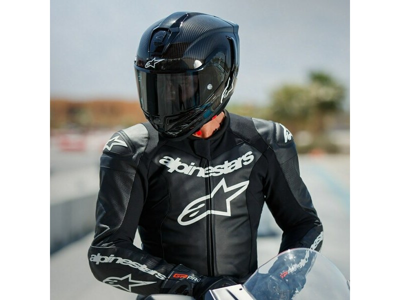Casca integrala sport ALPINESTARS SUPERTECH R10 CARBON SOLID Negru