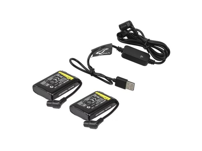 Kit baterie + Incarcator USB MACNA 7,4V / 2,2 A pentru Manusi/Sosete cu incalzire