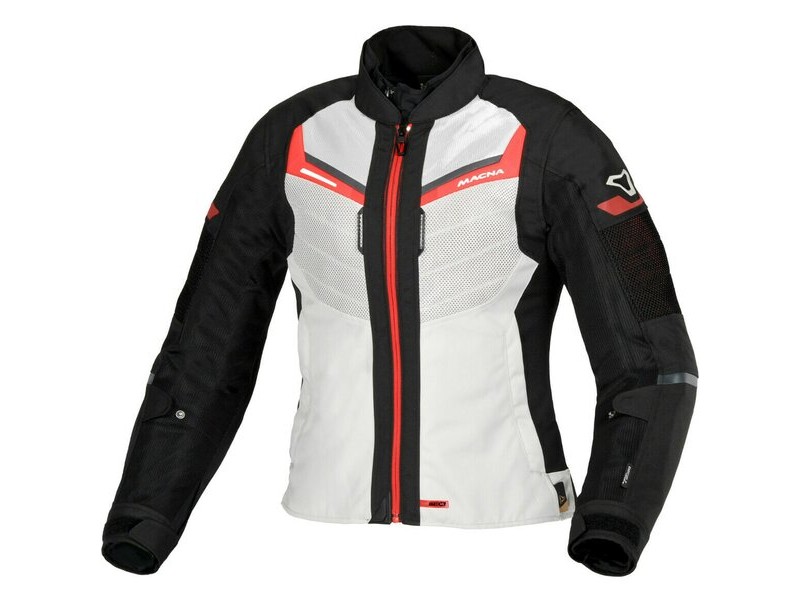 Geaca de vara textil dama MACNA TONDO L Negru/Gri deschis/Rosu - RESIGILAT