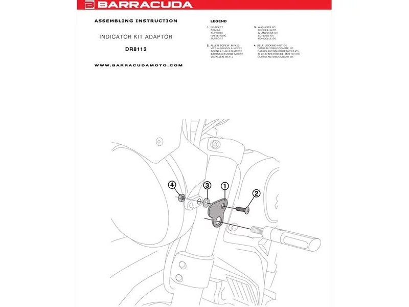 Suport fixare semnalizatoare specific DUCATI SCRAMBLER (2014-2021) (pereche)