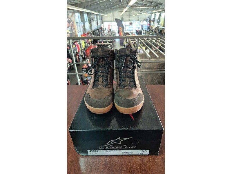 Ghete moto impermeabile ALPINESTARS CHROME CRAFTED DRYSTAR Maro 43.5 - RESIGILAT