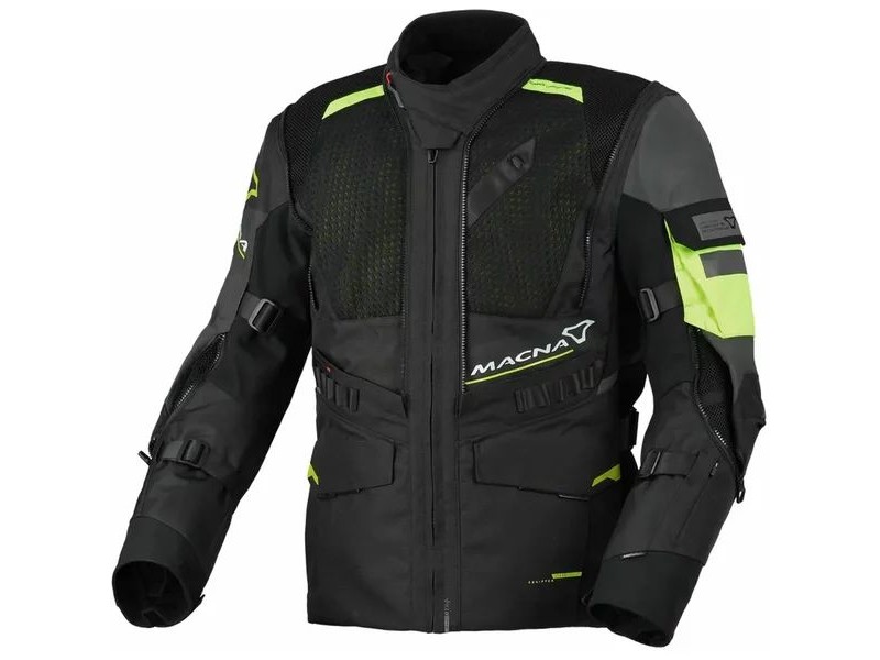 Geaca textil impermeabila touring/adventure MACNA FLEXODUS Night Eye™ Geaca textil impermeabila touring/adventure MACNA FLEXODUS Night Eye™