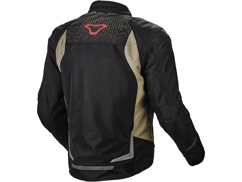 Geaca textil impermabila Macna Durago Negru/Maro/Rosu 3XL
