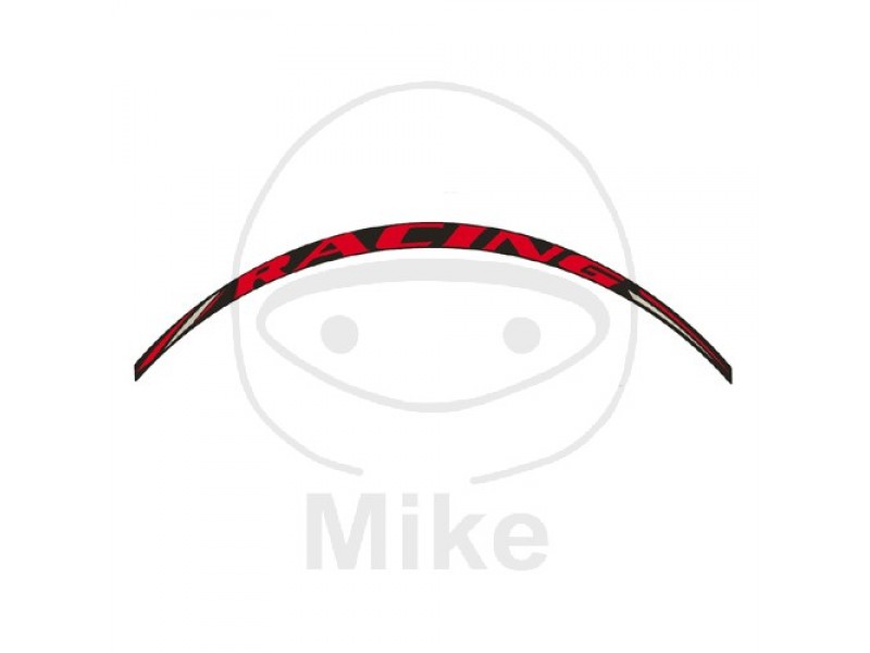 Wheel rim sticker JMT racing reflective red