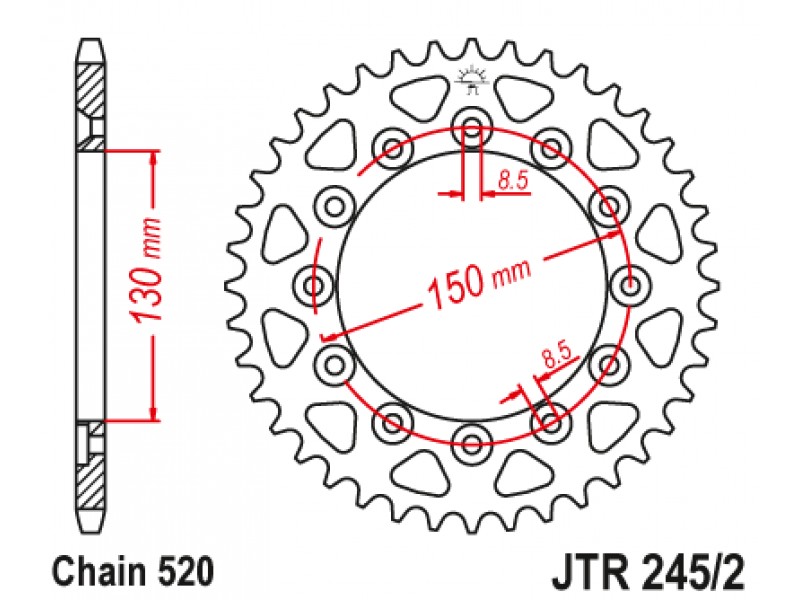 Foaie spate JT JTR 245/2-53 53T, 520
