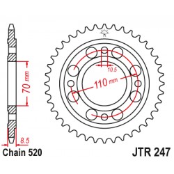 Foaie spate JT JTR 247-35 35T, 520 Foaie spate JT JTR 247-35 35T, 520