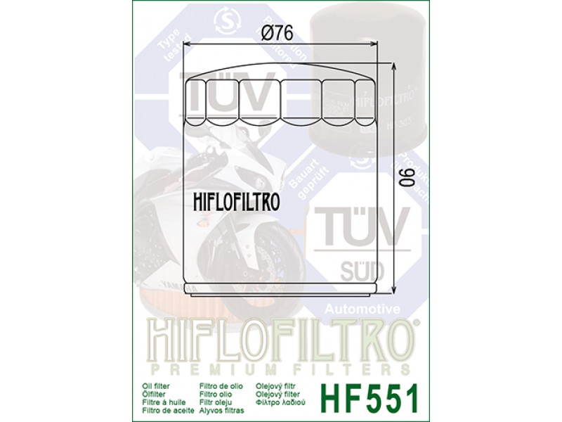 Filtru de ulei HIFLOFILTRO HF551