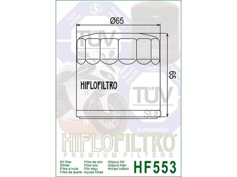 Filtru de ulei HIFLOFILTRO HF553 Filtru de ulei HIFLOFILTRO HF553