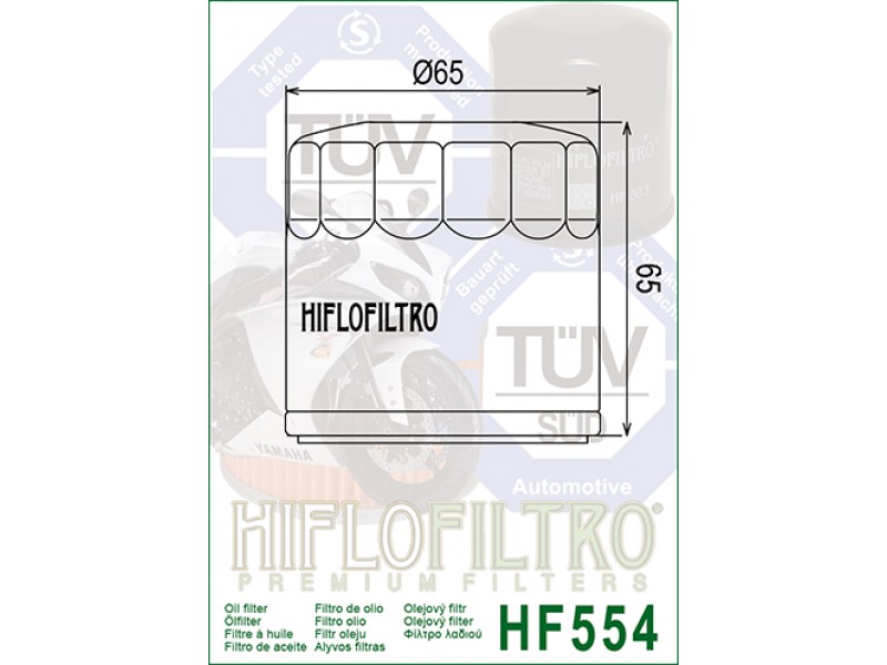 Filtru de ulei HIFLOFILTRO HF554 Filtru de ulei HIFLOFILTRO HF554