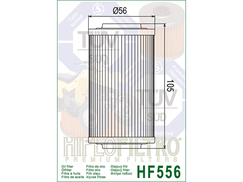 Filtru de ulei HIFLOFILTRO HF556 Filtru de ulei HIFLOFILTRO HF556