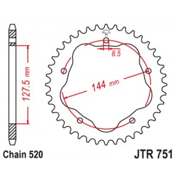 Foaie spate JT JTR 751-42 42T, 520 Foaie spate JT JTR 751-42 42T, 520