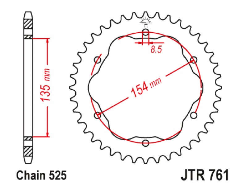 Foaie spate JT JTR 761-39 39T, 525 Foaie spate JT JTR 761-39 39T, 525