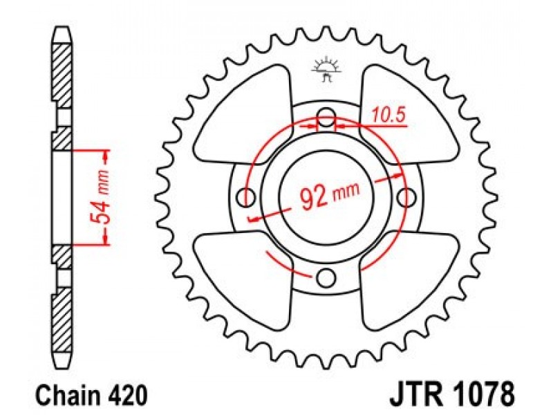 Foaie spate JT JTR 1078-60 60T, 420 Foaie spate JT JTR 1078-60 60T, 420