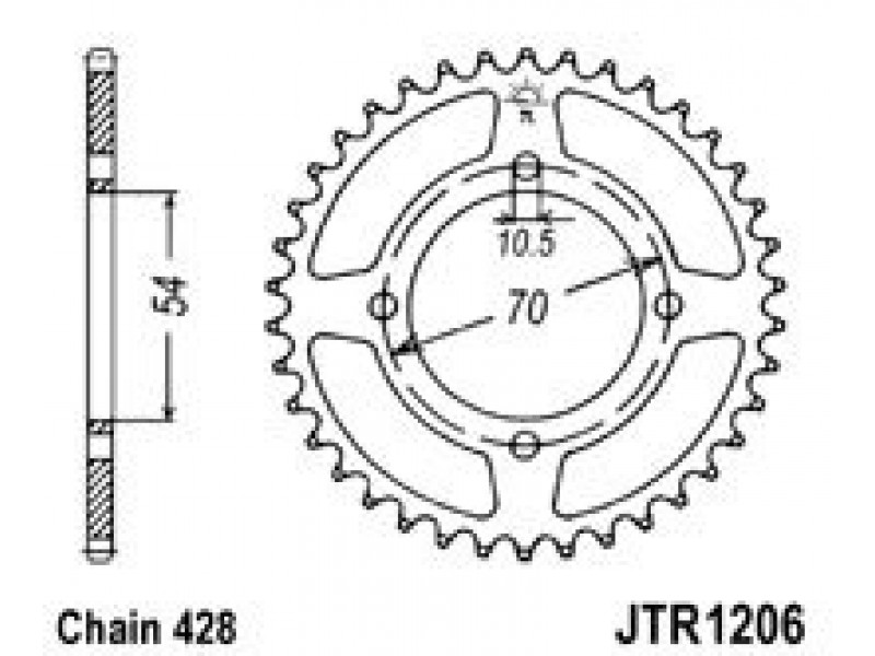 Foaie spate JT JTR 1206-44 44T, 428