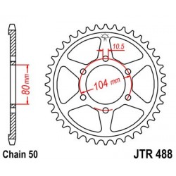 Foaie spate JT JTR 488-47 47T, 530 Foaie spate JT JTR 488-47 47T, 530