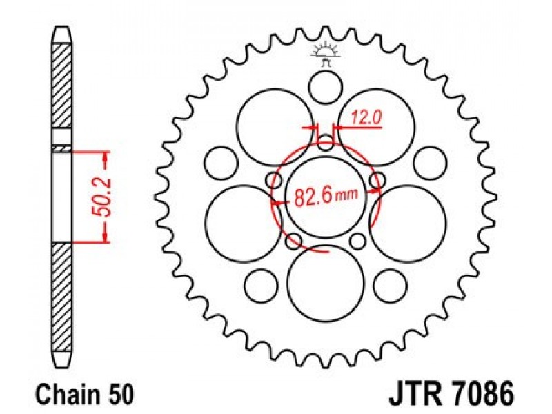 Foaie spate JT JTR 7086-48Z 48T, 530 Foaie spate JT JTR 7086-48Z 48T, 530