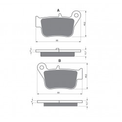 Placute de frana GOLDFREN 360 S33 STREET Spate Placute de frana GOLDFREN 360 S33 STREET Spate
