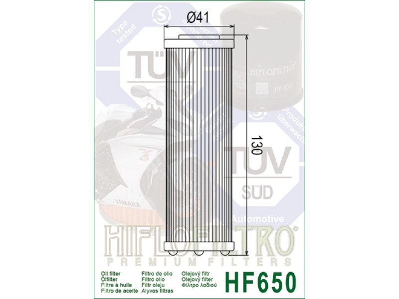 Filtru de ulei HIFLOFILTRO HF650
