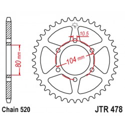 Foaie spate JT JTR 478-45 45T, 520 Foaie spate JT JTR 478-45 45T, 520