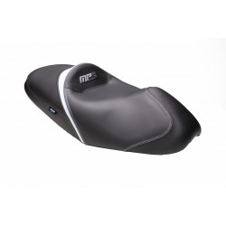 Scaun confort SHAD SHV0M2320 negru/alb, cusaturi gri/albastru Scaun confort SHAD SHV0M2320 negru/alb, cusaturi gri/albastru