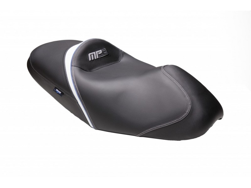 Scaun confort SHAD SHV0M2320 negru/alb, cusaturi gri/albastru