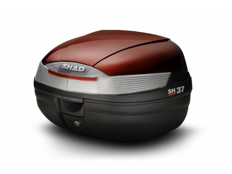 Top case cu capac colorat SHAD SH37 Rosu