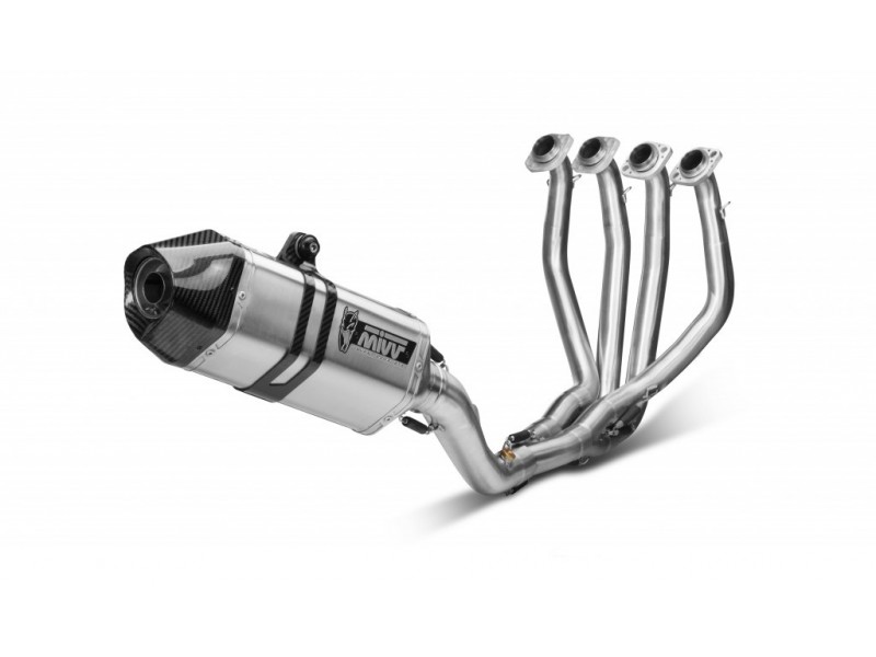 Sistem de evacuare complet 4x2x1 MIVV SPEED EDGE X.KA.0001.SRX Stainless Steel / Carbon cap Sistem de evacuare complet 4x2x1 MIVV SPEED EDGE X.KA.0001.SRX Stainless Steel / Carbon cap