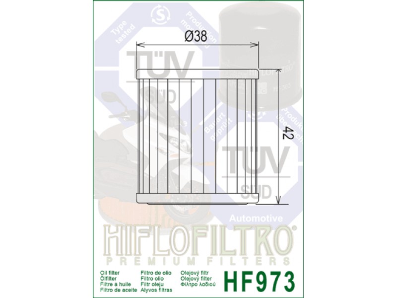 Filtru de ulei HIFLOFILTRO HF973 Filtru de ulei HIFLOFILTRO HF973