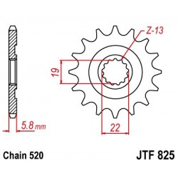 Pinion fata JT JTF 825-13 13T, 520 Pinion fata JT JTF 825-13 13T, 520