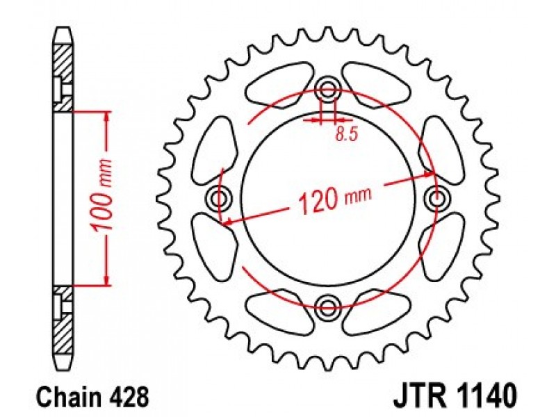 Foaie spate JT JTR 1140-63 63T, 428