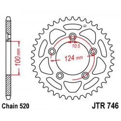 Foaie spate JT JTR 746-46 46T, 520 Foaie spate JT JTR 746-46 46T, 520